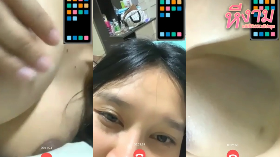 น้องเรน สาวขี้เงี่ยน มาชวนแฟนหนุ่มนัดคอลเสียวหลังไม่ได้เจอกันนานเลยมาตั้งกล้องนอนแก้ผ้าแล้วเขี่ยหัวนมโชว์เสียวโครตเด็ดจัดๆ ลีลาอย่างเด็ดอ้อนเย็ดโครตเด็ดจัดๆแล้วมาแหวกขาติ้วหีโครตดี